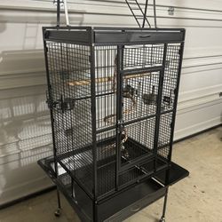 Yaheetech 69-inch Iron Rolling Large Parrot Bird Cage