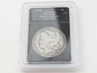 1891 O Morgan silver dollar