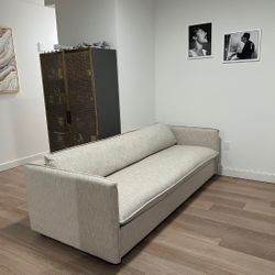 Crate & Barrel Linen Sofa