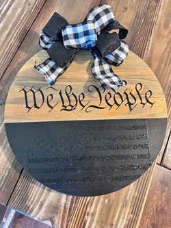 Patriotic door wreath