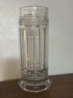 1912 Crystal Glass Grecian Border Greek Key Vase by Heisey