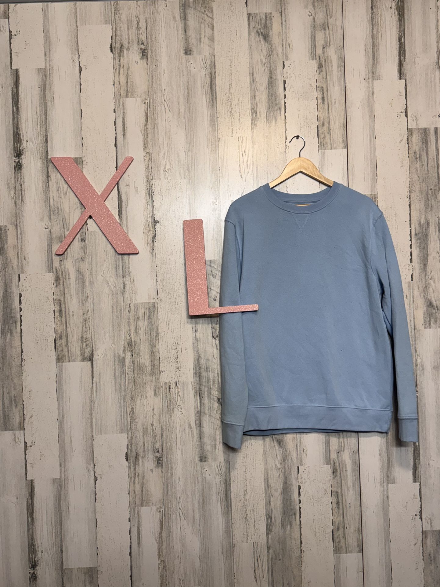 Primark Cares Blue Crewneck Sweatshirt XL | Cozy Fleece Lined Pullover | Unisex