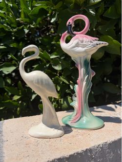 Mid Century vintage flamingos Maddux & Metlox