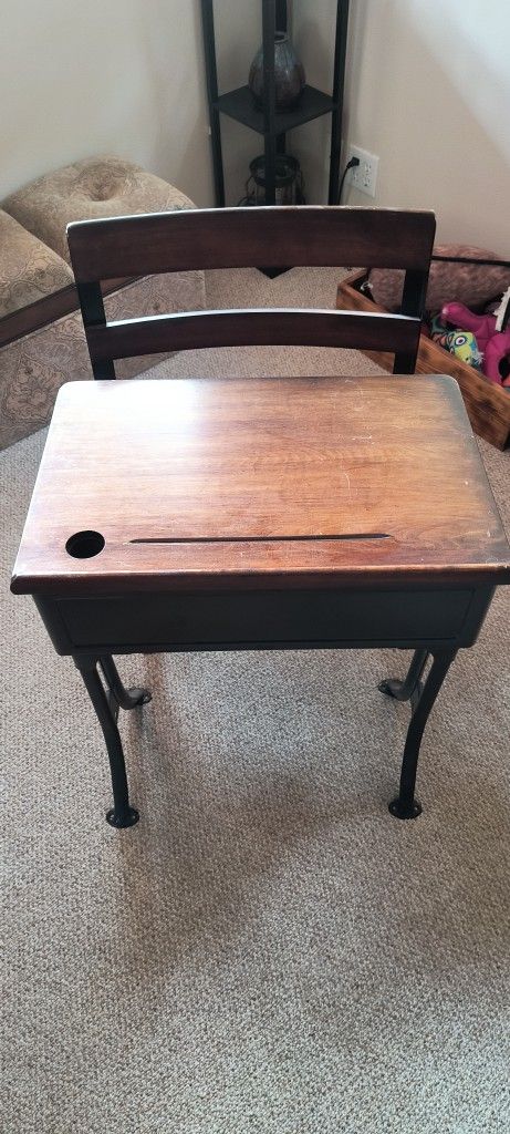 Old School Desk And Chair