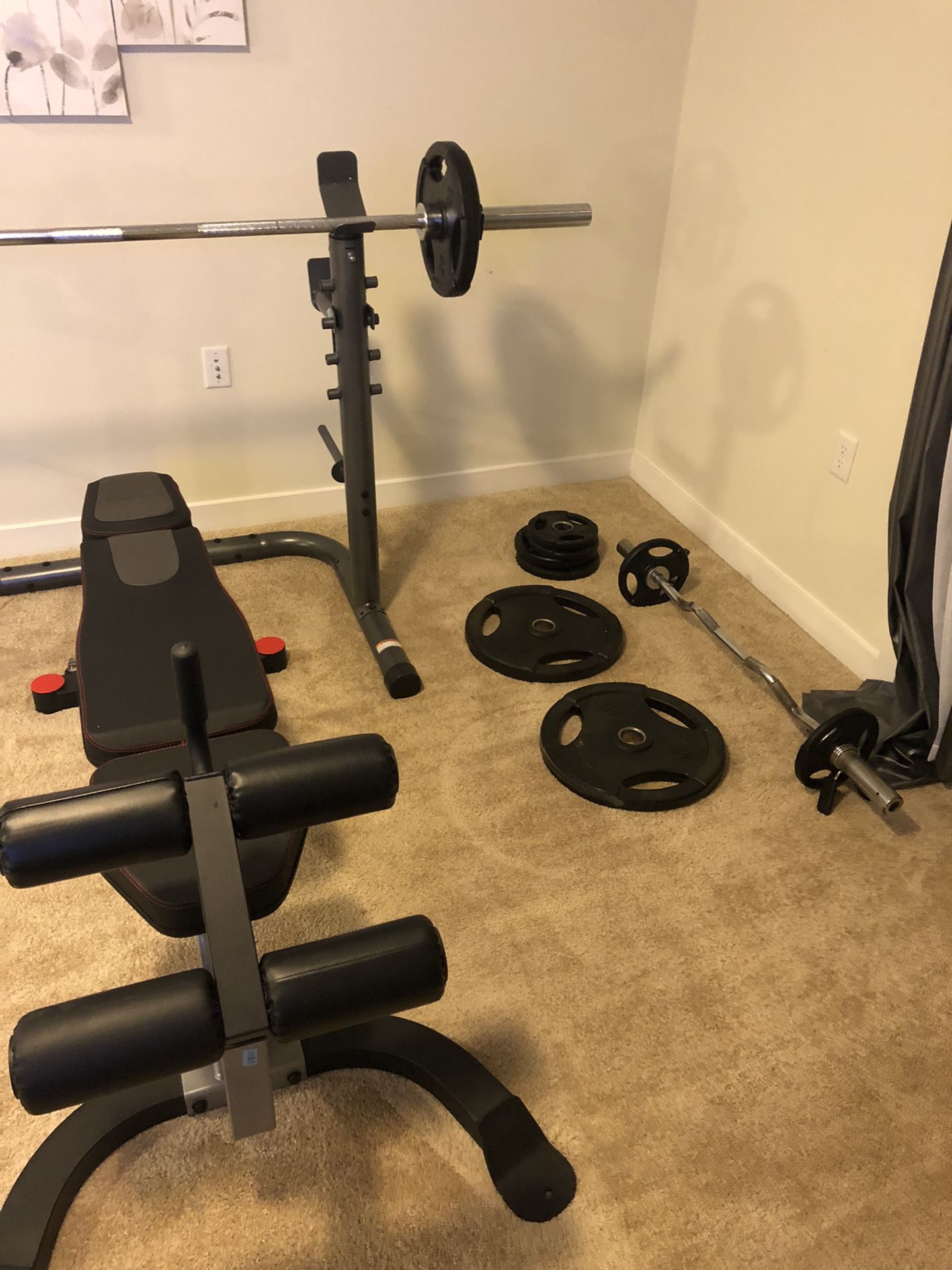 Weight Plates and Beach Press