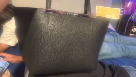 Michael Kors Black Leather Tote Bag
