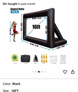 16ft Inflatable Outdoor Movie Projector Screen