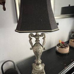 One Exquisite Gold With Spec Of Black Antique Table Lamp