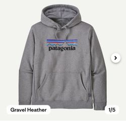 Patagonia P-6 Logo Uprisal Hoody Color Gravel Heather Size M
