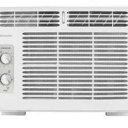 Frigidaire 5,000 BTU Window-Mounted Air Conditioner, Cools Up to 150 Sq. Ft., Quiet Operation, Effortless Temperature Control, 2 Fan Speeds, Auto Rest