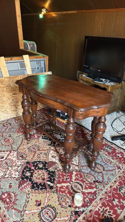 Antique-Style Wood Console Table