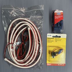 Car LED Hood Strip 72inch With Accessories Butt Connector & Fuse Tap Set Auto