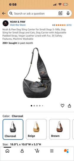 noah & paw dog carrier sling new
