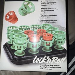 vintage Clairol Lock'n Roll heated hair styler set