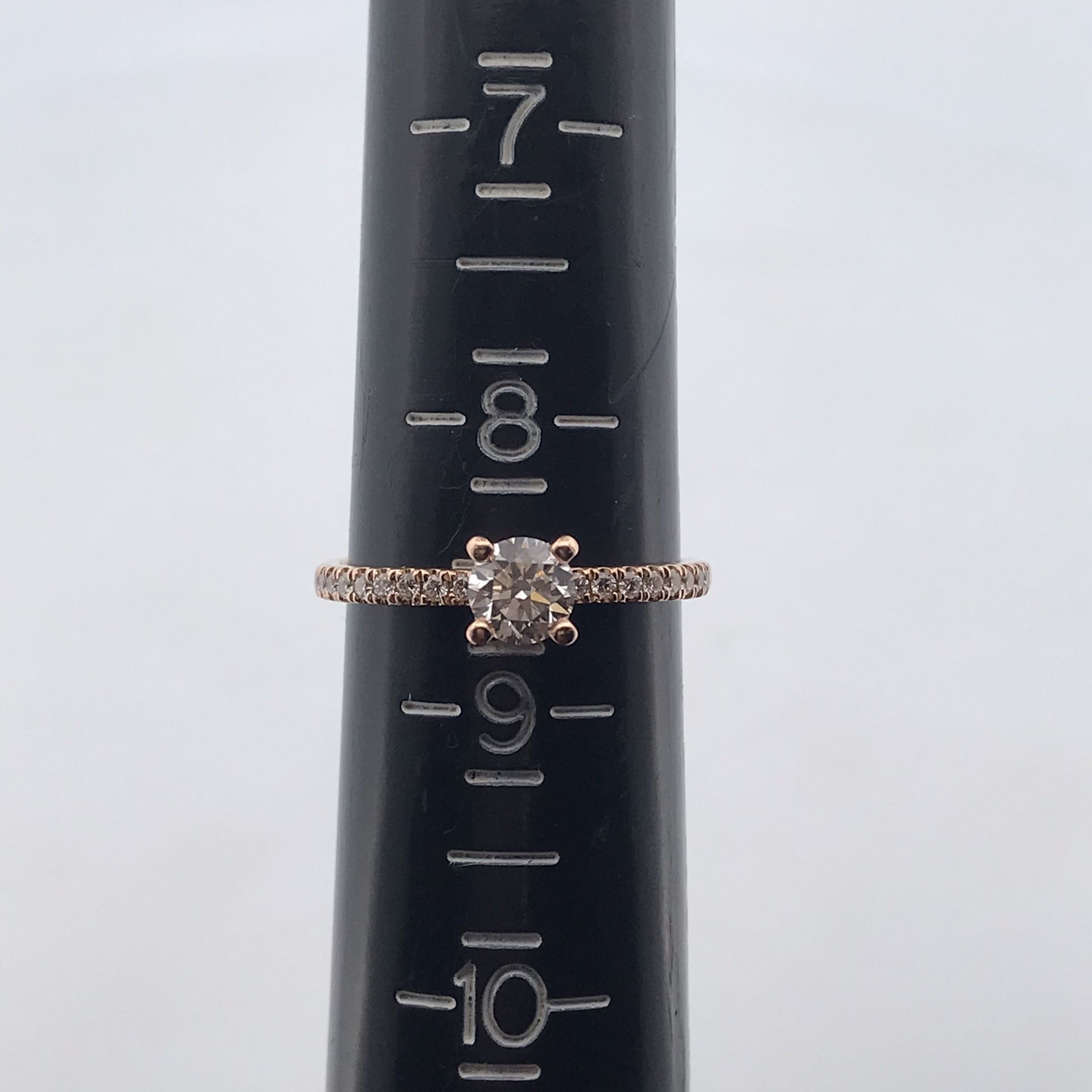 14k Rose gold gia 1.10ct D vvs1 diamond ring size 8.5