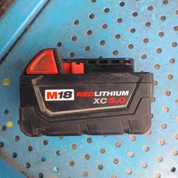 Used 5.0 Milwaukee Battery 