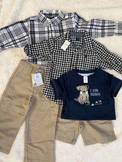 Janie & Jack Toddler Boy Bundle – 2T (5-Piece, NWT) Includes 1 Gap shirt • All New With Tags
