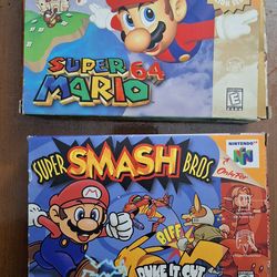 Super Smash Bros. and Super Mario 64 Boxes