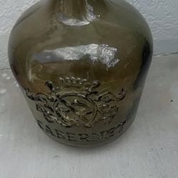 Dark Green Embossed Cabernet Glass Bottle