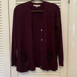 LOFT Plum Cardigan - Women’s M