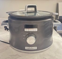 Calphalon Digital Saute 5.3 qt Slow Cooker Dark Stainless Steel