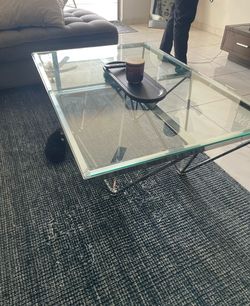 Glass coffee table