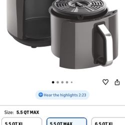 Ninja Air Fryer 5.5 QT MAX – Like New