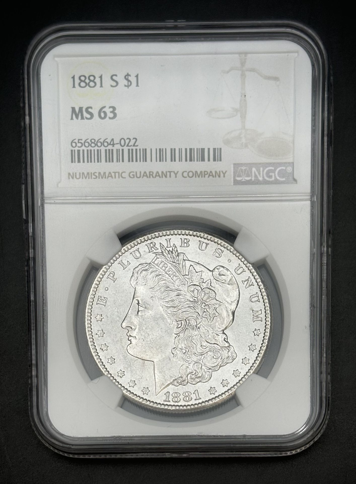 1881 S $1 MS 63 MORGAN DOLLAR NGC