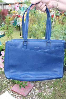 COLE HAAN American Airlines Leather Bag Blue