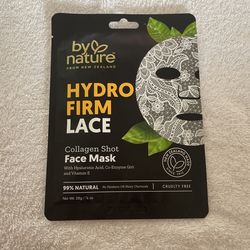 By Nature Hydro Firm Lace Collagen Shot Face Mask. Quantity 2 Price For Each
