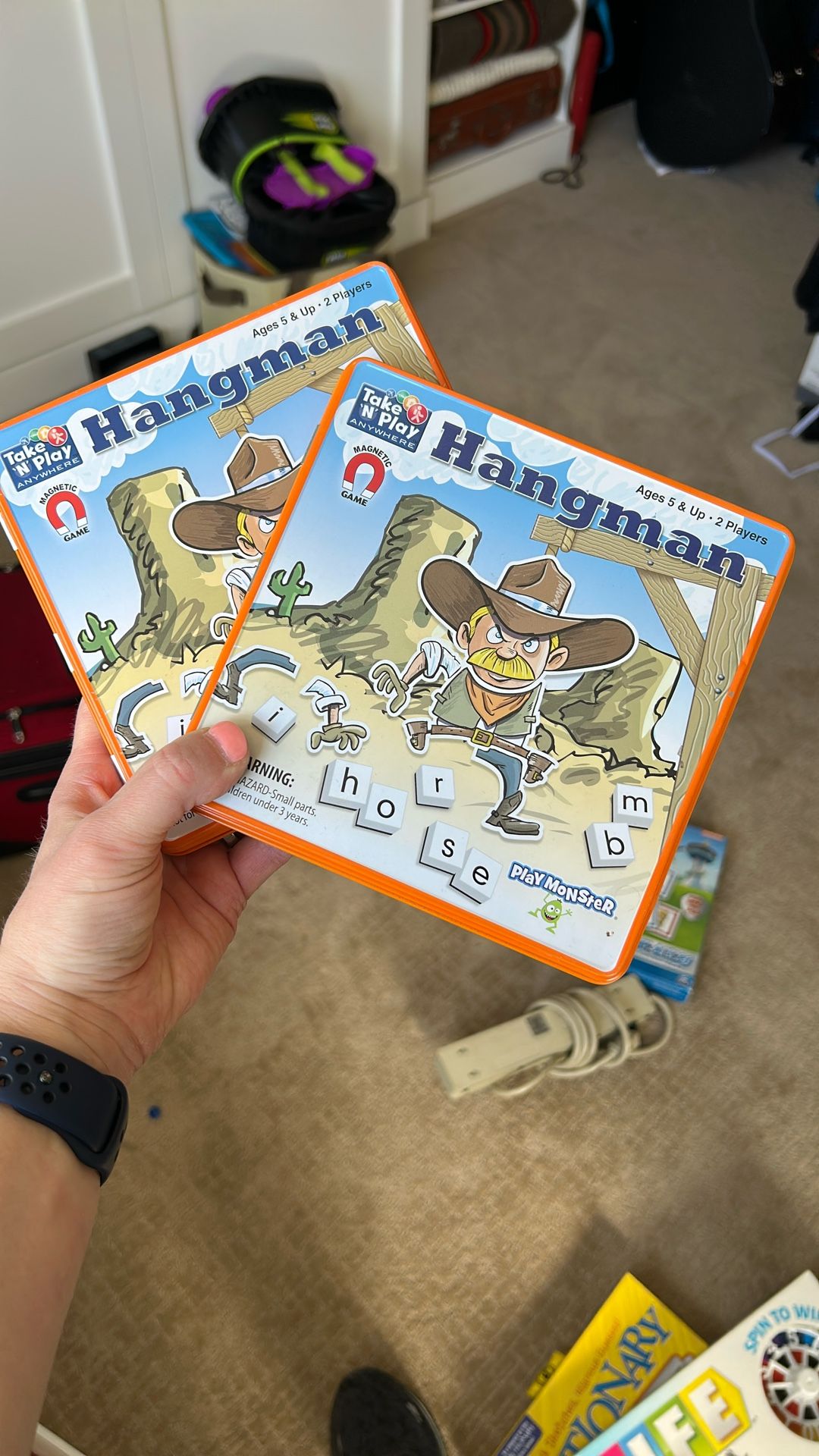 Two New And Like New Take n Play Hangman Game