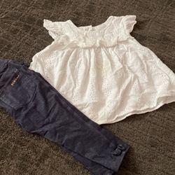 4t Girl Outfit  Top And Leggings