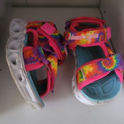 Skechers sandals size 6 with lights