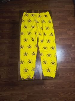Denim Tears "Every Tear Is A Star All Over" Men's Yellow Sweatpants. Size 2XL.