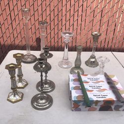 Candle Stick Holders With Candles