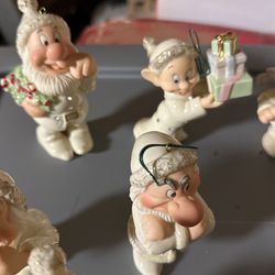 Porcelain Snow White And The Seven Dwarfs Christmas 10  Ornaments I Thumbnail