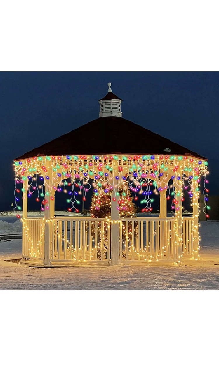 1280 Led Icicle Lights Outdoor Decorations 131 FT
