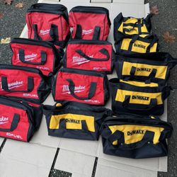 Milwaukee And DeWalt Bags 15ea