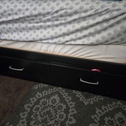 Full size bedframe with drawers