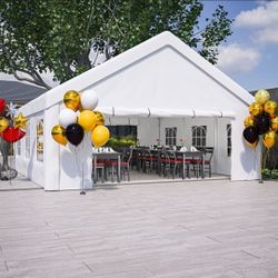 20x20 FT Party Tent with 2 Storage Bags & Removable Sidewalls, Outdoor Canopy Gazebo for Carport Camping Garden Wedding BBQ Commercial