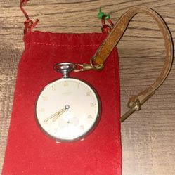 Vintage Pocket Watch Lancet Nivrel  WW2 Swiss 15 Jewel Wind Up Pocket Watch