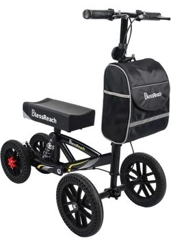 BlessReach WB-2202T All-Terrain Knee Scooter Foldable Disc Brake Walker Compact