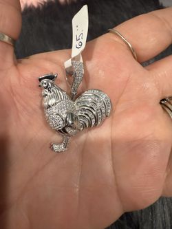 925 silver rooster pendant