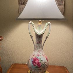 Vintage Glass-Base Lamp