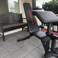 Heavy-Duty Adjustable Weight Bench w/ Leg Extension, Leg Curl, and Preacher Curl Attachments (New/Unused)