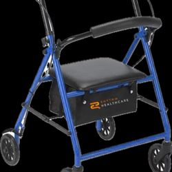 4 WHEEL WALKER WITH TOTE