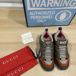 Gucci Flashtrek SEGA Leather Suede Sneakers 