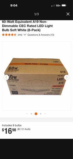 Light bulbs 8 in the box LED