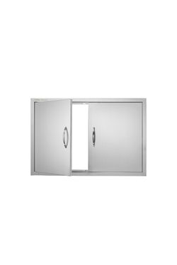 New in the box BBQ Access Door, 36W x 24H Inch Double Outdoor Kitchen Door, Stainless Steel Flush Mount Door, Wall Vertical Door with Handles, for BBQ