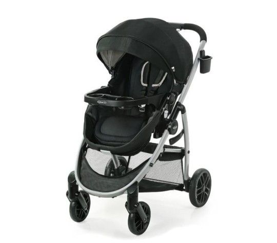 Graco Modes Pramette Stroller, Baby Stroller with True Pram Mode, Reversible Seat, One Hand Fold, Extra Storage, Child Tray, Pierce